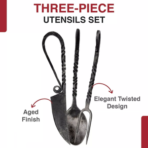 Ensemble de couteaux de salle à manger en acier au carbone personnalisable de 3 pièces, ustensiles de la Renaissance médiévale faits à la main, essentiels de cuisine, support OEM - Product Image 6