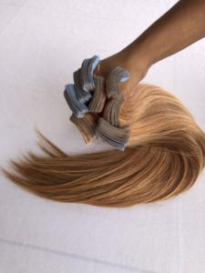 Extensions de cheveux en ruban Remy lisses alignées sur des cuticules vierges malaisiennes de 24 pouces, couleur #12, vente en gros de vendeur de cheveux indiens - Product Image 4