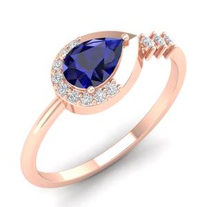 Anillos de Plata de Ley 925 con Zafiro Azul Exquisito de REYES, Precio al por Mayor, Anillo de Compromiso con Moissanita para Mujer - Product Image 2