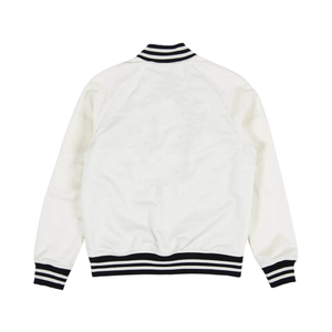 แจ็กเก็ตนักบินบอมเบอร์สำหรับผู้ชายแจ็คเก็ตนักบินบอมเบอร์สีขาวขนาดใหญ่พิเศษออกแบบโลโก้ได้ตามต้องการ - Product Image 2