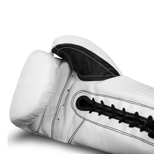 Diseño personalizado Guantes de boxeo ganadores Entrenamiento de cuero real Guantes de boxeo de cuero de PU blanco profesional - Product Image 5