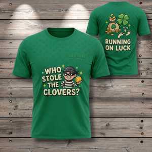 T-Shirt Unisex Personalizzata per San Patrizio, Club dei Scherzi, Grafica Leprechaun, Divertente Quadrifoglio Irlandese Verde, Personalizzabile Promozionale - Product Image 1
