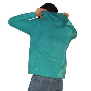Sudadera con capucha unisex de algodón de peso pesado logotipo impreso en 3D diseño de gran tamaño transpirable con cuello con capucha logotipo personalizable para hombres - Product Image 5