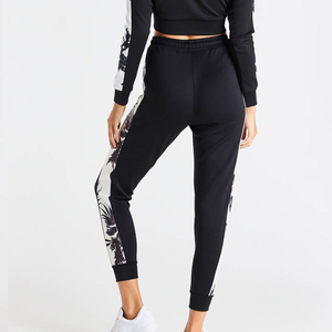 Pantalones de chándal ajustados de alta calidad para mujer, pantalones de chándal ajustados de calle alta con bolsillo lateral, pantalones atléticos de estilo frontal plano - Product Image 6