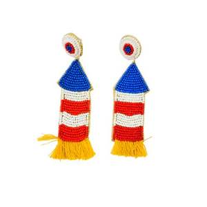 <b>Sparkling</b> Statement: Trendy Handcrafted Beaded Earrings With Crystal Accents - <b>Top</b> Ranking - Product Image 2