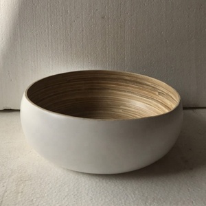 Meilleures ventes Bol en fibre de bambou filé gris fait à la main au design classique Service de table pour salades et vaisselle Vente en gros du Vietnam - Product Image 3