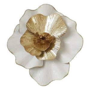 Art mural en métal et corde fait main, design floral, décoration moderne pour salon, touche élégante et raffinée - Product Image 2