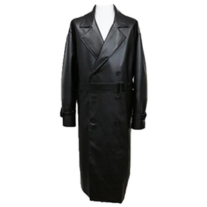 Top Trending Genuine <b>Leather</b> Men's Long Coat Premium <b>Winter</b> Outerwear Slim Fit Designer Fashion <b>Jacket</b> - Product Image 1