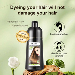 Venta al por mayor 5 <span class=keywords><strong>en</strong></span> 1 No Ppd Fast Color 500ml Natural Herbal Hair Color Shampoo 100% Cobertura <span class=keywords><strong>Cabello</strong></span> blanco para uso doméstico - Product Image 5