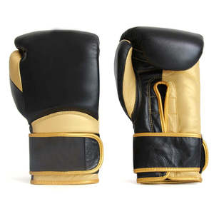 Gants de boxe en cuir artificiel personnalisés avec sangle de poignet réglable pour la fermeture, rembourrage en mousse protectrice - Gants en cuir PU de qualité supérieure - Product Image 1