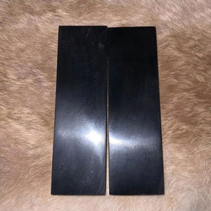 Mango de cuchillo de hoja fija de cuerno de búfalo de agua con escamas rayadas, natural, artesanal, ecológico, de forma cuadrada, en bruto, India CRAFT - Product Image 1