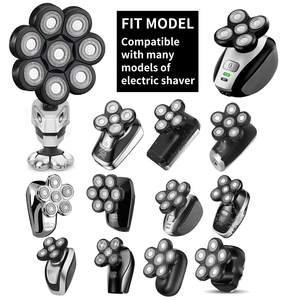 Cabezales de Repuesto para Afeitadora Eléctrica Flotante de 8 Cuchillas, Universales, Negros, con Triple Cuchilla y Función Lavable para Afeitadora Rotatoria Facial - Product Image 4