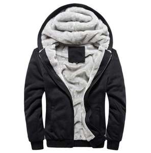 Winter <b>Men's</b> Varsity <b>Jacket</b> Warm <b>Thick</b> <b>Fleece</b> Breathable Quick Dry Front Logo High Street Style Outerwear - Product Image 3