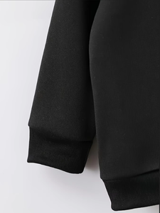 Conjunto de Regalo Otoño Invierno para Hombre 'Papá y Bebé', Sudadera con Capucha de Felpa, Estilo Urbano, y Pantalones Deportivos Casuales - Product Image 5