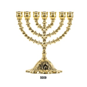 Judaica Modern Silver Aluminio anodizado Hanukkah Chanukah Menorah - Product Image 3