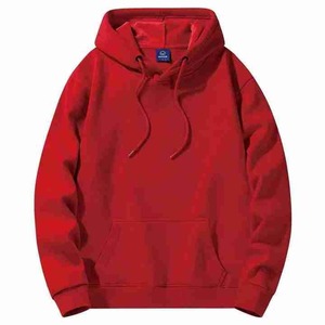 Sweat à capuche en polaire thermique 100% coton pour hommes, épaules tombantes, coupe boxy surdimensionnée, capuche courte, design d'hiver à motif solide - Product Image 1