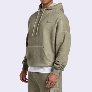 100% algodón hecho minorista hombres ácido lavado chándal conjunto diseño personalizado estilo Hip Hop hombres ácido lavado chándales - Product Image 3