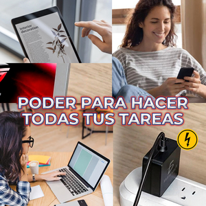 Adattatore Universale Type C a Doppia Porta 65W, Design Quadrato con Spine US UK EU, Tensione di Uscita 5V/2.4A a 20V per Desktop e Auricolari - Product Image 5