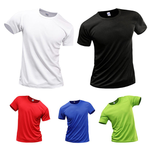 T-shirt coupe sèche 100% Polyester T Shirt Sublimation Blanks Tshirt Avec Logo Personnalisé Imprimé T Shirt Hommes T-shirt uni pour hommes - Product Image 1