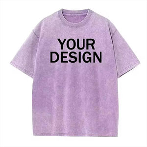 T-shirt DTG surdimensionné de haute qualité pour homme avec impression graphique solide sur le devant, conception lourde avec lavage à l'acide - Product Image 1