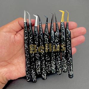 ชุดแหนบต่อขนตาชุดคีบปลายไฟเบอร์สำหรับขนตาเคลือบสีแบบกำหนดเองเครื่องมือสำหรับขนตาผลิตในปากีสถาน - Product Image 5