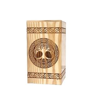 Wooden urns <b>for</b> human Cremation Wooden urn <b>box</b> Funeral Tree of life Adult <b>ashes</b> Personalized urn - Product Image 4