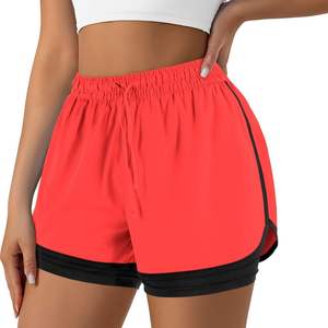 Quantité minimale de commande bas OEM conception personnalisée cordon respirant course Shorts de sport 100% polyester femmes entraînement Gym Fitness Shorts - Product Image 2