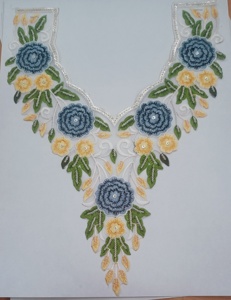 Cols de chemise brodés personnalisés haut de gamme Options de matériaux en coton, tulle et dentelle - Product Image 4