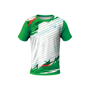 เสื้อยืดพิมพ์ซับลิเมชันแบบแห้งเร็วใช้เล่นฟิตเนสยิมทำจากโพลีเอสเตอร์ผลิตตามสั่ง - Product Image 2