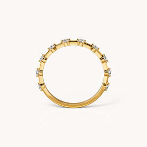 Bague Daisy en or 18 carats plaqué rhodium avec opale et zircon pour mariage - Product Image 5