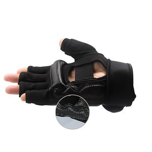 Nouveauté Gants de MMA en cuir de haute qualité pour l'entraînement des adultes Impression de logo personnalisée Demi-doigts Respirant Écologique - Product Image 4
