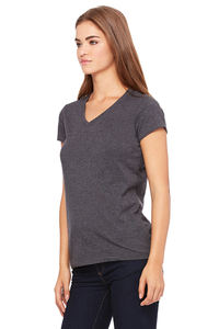 Royal Blue Precio a granel Camisetas para damas Bella Canvas 3415C Unisex Tri-blend Camiseta de manga corta con cuello en V - Product Image 5