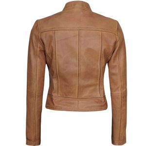 Veste en cuir véritable pour femmes de qualité supérieure, taille personnalisée, respirante, vêtements d'extérieur tendance, vêtements d'hiver, prix de gros direct d'usine - Product Image 2