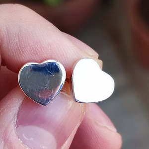 925 Sterling <b>Silver</b> Heart-Shape <b>Stud</b> Earrings Elegant <b>Silver</b> <b>Studs</b> for Gifts - Product Image 2