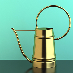 Regadera redonda de hierro de lujo, rociador decorativo de Color dorado, de aspecto elegante regadera de Metal, suministros para el hogar y el jardín - Product Image 1