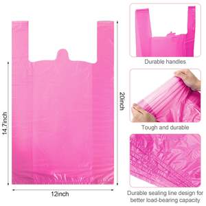 Bon prix merci 100% plastique biodégradable Shopping poubelle transporter T-shirt sac en plastique personnalisé avec logos - Product Image 6