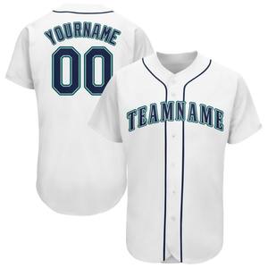 Camiseta de béisbol blanca y verde azulado personalizada más vendida, conjunto de talla grande transpirable para ropa de equipo personalizada - Product Image 1