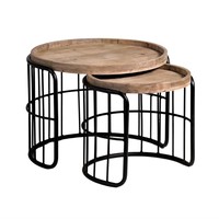 Table basse ronde moderne de style antique avec plateau en fer, qualité supérieure, pour salon, marque VISHAL HANDICRAFT, modèle NA