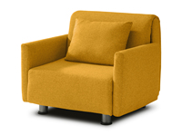EVERGREENWEB Modernes Stoff-Schlafsofa 80cm - Made in Italy, Konvertierbares Klappsofa mit Weicher Matratze, Platzsparend für Wohnzimmer und Hotel