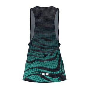 Women's Pro <b>Running</b> <b>Singlet</b> Dune Navy Knitted Fabric - Product Image 4