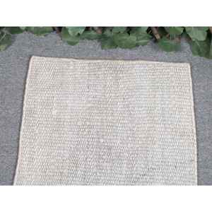 Tapis turc vintage 1,4 x 2,1 pieds, petit tapis, tapis gris uni - Product Image 3