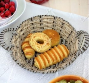 Rattan <b>Storage</b> <b>Basket</b> Hand-woven Household Portable Sundries <b>Basket</b> Poly <b>Wicker</b> Handle Organizer for Dinning Table Home Decor - Product Image 3