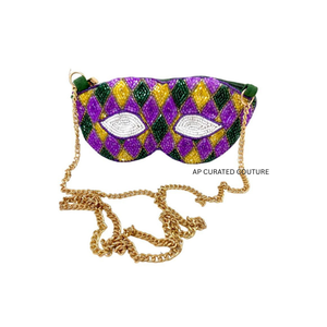 Porte-monnaie à fermeture éclair perlée pour femmes, inspiré du festival de Mardi Gras de la Nouvelle-Orléans, pochette de luxe tendance, vente en gros pure - Product Image 4