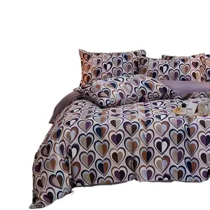 SP153 China supplier cotton 60*60S sateen bed cover set cheap price