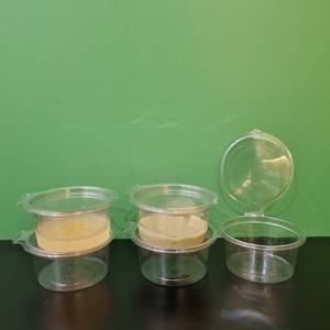 Produits écologiques 2025 Usine Prix compétitif Gobelets à sauce en plastique PET 2oz 60ml Jetables à emporter avec couvercle à charnière - Product Image 3