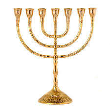 Menorah en or massif, support de bougie personnalisable, décoration d'intérieur, candélabre pour Noël et Pâques, décoration d'intérieur - Product Image 4