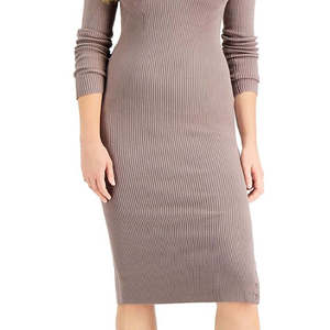 Abito casual da donna GUESS, modello A-Line aderente in maglia con dettagli bottoni, lunghezza maxi viola, taglia XL per l'estate - Product Image 3