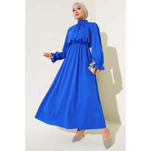 Robe évasée taille élastique Saxe - Product Image 1