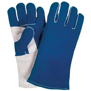 Gants de protection en cuir de mécanicien et de soudage de sécurité robustes en cuir de vachette jaune de qualité supérieure du Pakistan gants de travail extensibles - Product Image 6