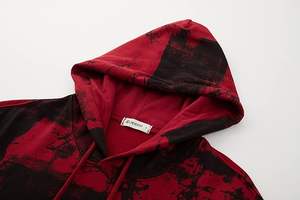 Pull Tie-Dye pour hommes 100% coton sur mesure sweat à capuche thermique col montant fabricant direct d'usine pour l'hiver - Product Image 4